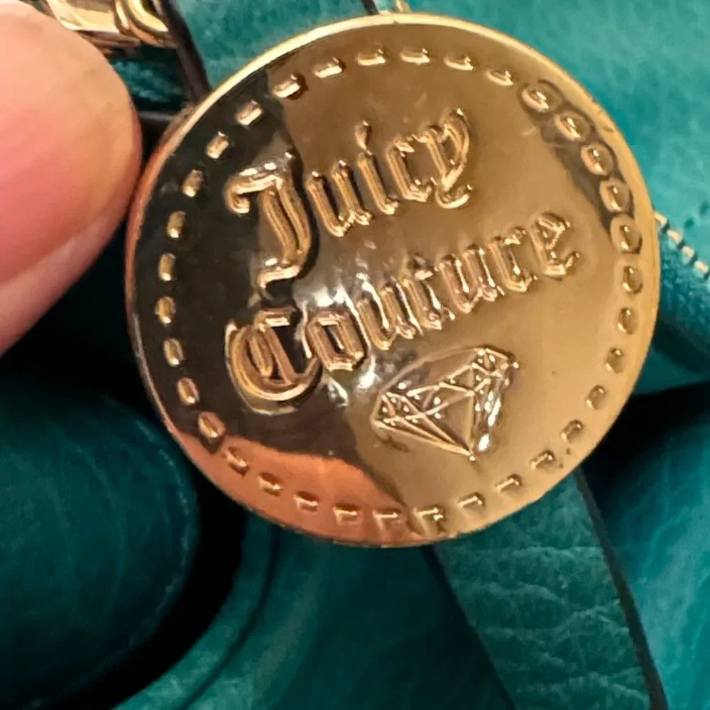 Juicy Couture faux leather teal crossbody bag